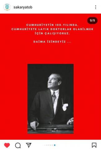 Cumhuriyetin 100.yılında cumhuriyete layık doktorlar olabilmek için çalışıyoruz.Daima izindeyiz