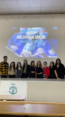 Bu ise hijyen eğitimimizden sonraki yönetim ve yürütme ben arkadaşlarımızla çekildiğimiz bir resim