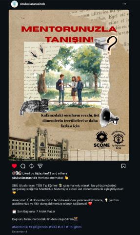 Etkinliğimizin sosyal medya hesabımız tarafından paylaşılmış gönderisi. 