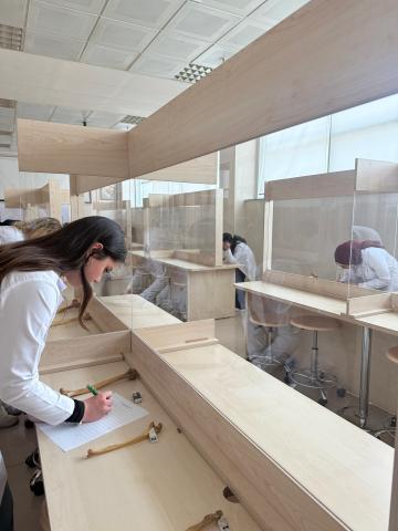 Öğrencilerin sınav provası anındaki görüntüsü